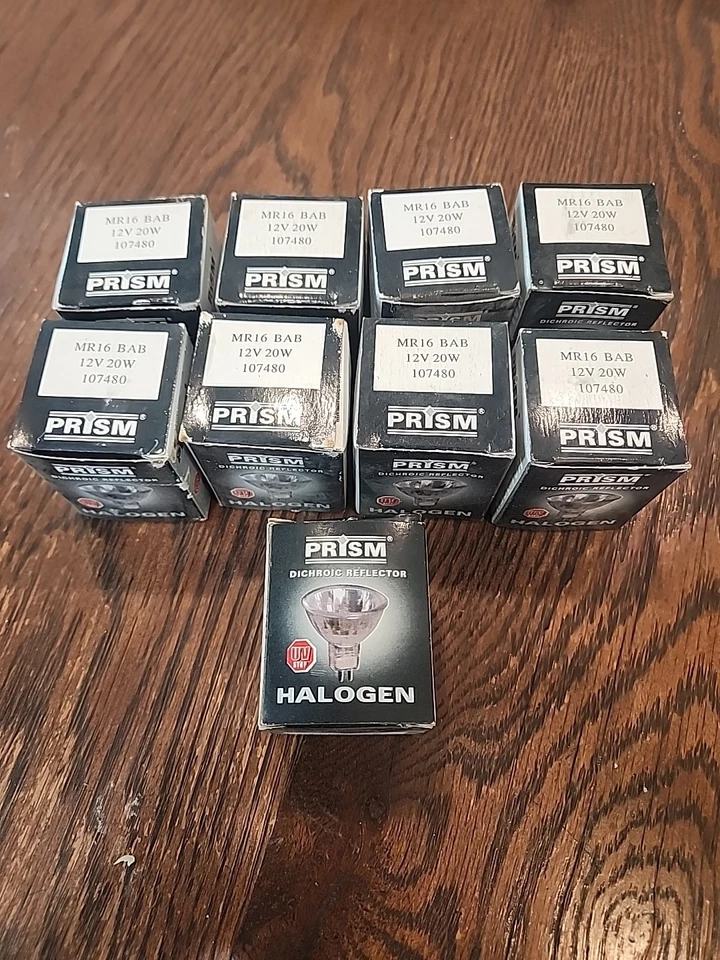 NEW 9 Pack  Prism 20 Watt MR16  Light Bulbs 120v  - Image 1 of 4