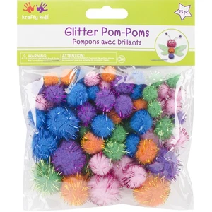 Pompones Krafty Kids Brillo Variedad Paquete 75/Paquete-Surtido KC216 - Imagen 1 de 3