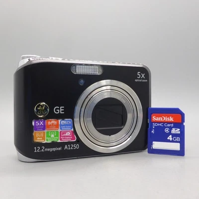 General Electric Digital Camera GE A1250 12.2MP Black Tested - Image 1 of 4