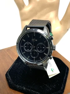 Reloj para hombre Lacoste 2011162 cuarzo cronógrafo esfera negra correa de cuero 42 mm - Imagen 1 de 14
