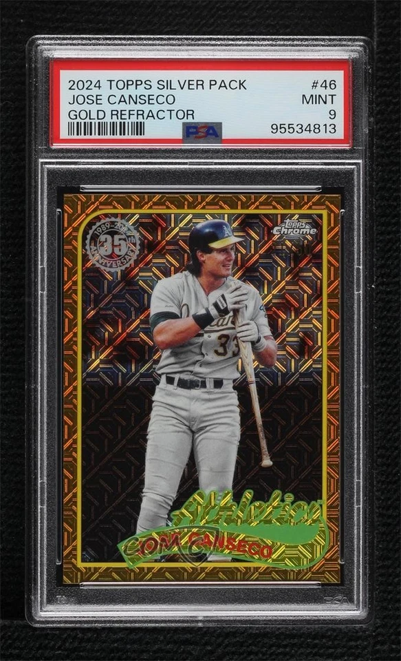 2024 Topps Series 2 Gold Refractor /50 Jose Canseco #2T89C-46 PSA 9 MINT - Image 1 of 2