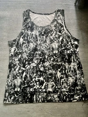 Camiseta sin mangas con estampado completo Comborgy Art Of Finland de colección rara Tom Hombres Talla LG Foto 1 de 4