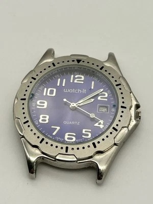 Watch-it Reloj Hombre Cuarzo SOLO PIEZAS Cara Azul Analógico Caja Acero Inoxidable Foto 1 de 4