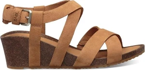 Teva Damen Sandalen Mahonia Keilabsatz Kreuzriemen Leder neutral Komfort 1106860 - Bild 1 von 10