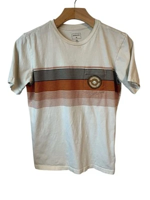 Camiseta Quicksilver Jóvenes Niños Talla 14 Beige Marrón Naranja Manga Corta Cuello Redondo Foto 1 de 4