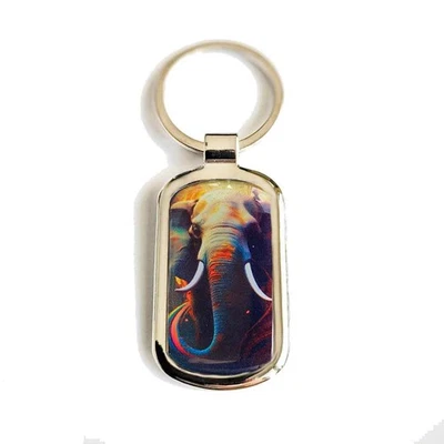 MARKENKOS Elefant Schlüsselanhänger inkl. eigener Textgravur für Freunde Familie