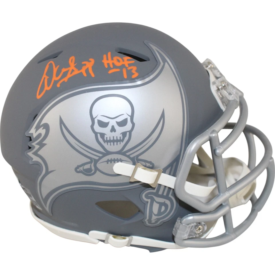 Warren Sapp Autographed Tampa Bay Buccaneers Slate Mini Helmet Beckett 50193 - Image 1 of 4