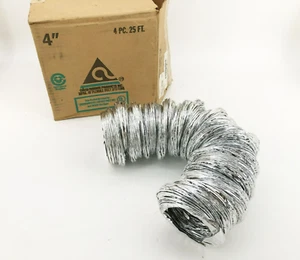Nuevo Atco 05102504 Conducto Flexible Papel Aluminio 4" x 25' 3F333 - Imagen 1 de 4