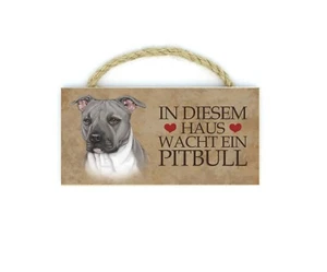 Pitbull Haustier Kühlschrankmagnet aus Holz mit Kordel 45 - Bild 1 von 1