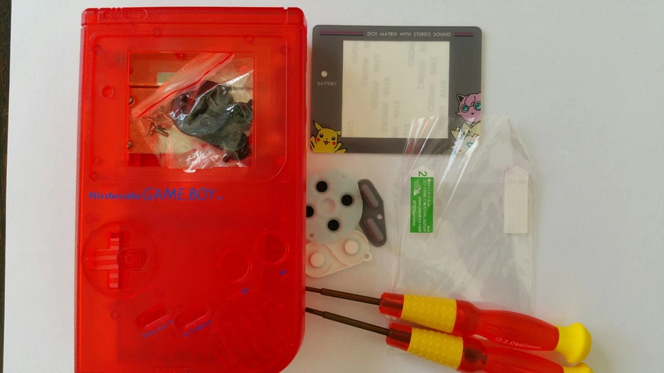 HOUSING GAMEBOY CLASSIC POKEMON CLEAR RED NEW - Image 1 of 1