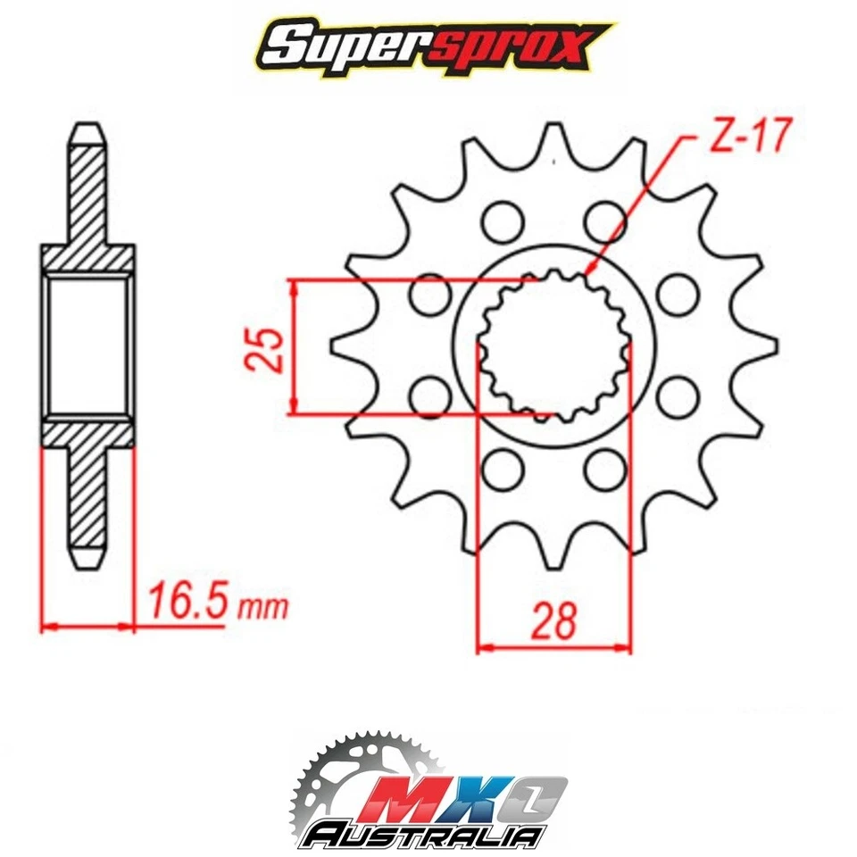 Piñón delantero Supersprox 16T para KTM 990 SUPER DUKE 2005-2010 >525 Foto 1 de 1