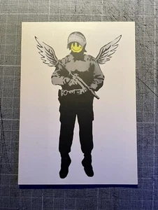 legendary Warhol vs Banksy Flying Copper Hospital Gallery show flyer postcard - Picture 1 of 4