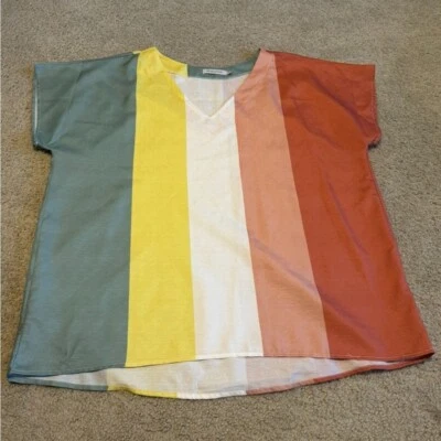 Mislook rayas manga corta talla 2x Foto 1 de 3