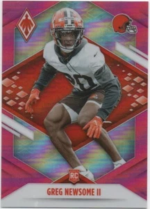 2021 Panini Phoenix Football GREG NEWSOME II /199 Pink RC #152 Browns - Picture 1 of 2