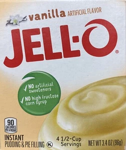 Jello VANILLA Instant Pudding & Pie Filling Mix Dessert 3.4 oz Box Jell-O - Picture 1 of 4