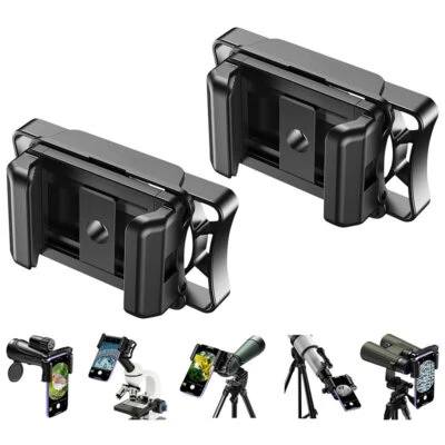Callstel 2er-Set: Universal-Smartphone-Okularadapter für Ferngläser & Teleskope - Bild 1 von 4