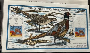 #2283 25c Ring-Necked Pheasant Collins Hand-painted FDC Perfect!!! - Picture 1 of 2