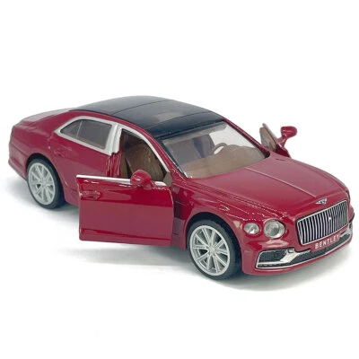 1:38 Bentley Flying Spur Model Car Diecast Toy Cars Doors Open Pull Back Red - Image 1 of 4