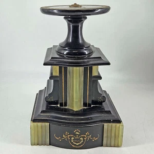 Antik Schwarz Grün Stein Art Deco Stil Mantel Deko - Bild 1 von 7