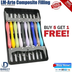 Dental Composite Filling Instruments Set Of 10 with Cassette INSTUMAX ARTE - Picture 1 of 12