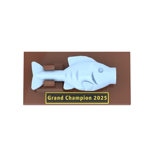 Trophée mural de pêche - échelle minifg - décoration maison - impression personnalisée - MOC - sport - Photo 1 sur 2