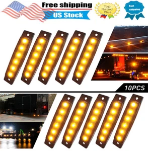 10PCS Marker Lights 3.9"in LED Truck Trailer Clearance Side Light Amber for Boat - Picture 1 of 16
