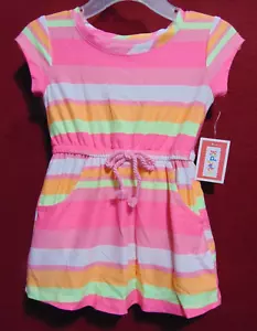 Pink Stripe Cinch Dress w/ Pockets Size 18 Months by Kidgets NEW W/ TAGS! - Picture 1 of 4