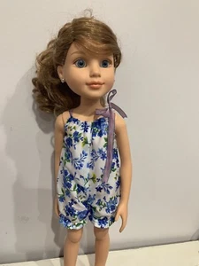 Tuta pagliaccetto floreale adatta slim 18" Best Friends Club BFC inchiostro bambola solo vestiti - Foto 1 di 3