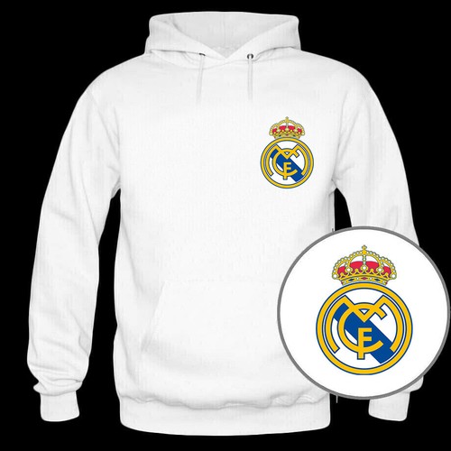 REBAJAS DEL 10%!!! SUDADERA CON CAPUCHA TIPO REAL MADRID FUTBOL DEPORTE
