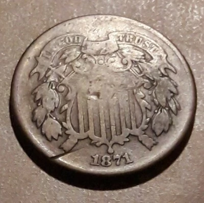1871 Two Cent Piece - Image 1 of 3