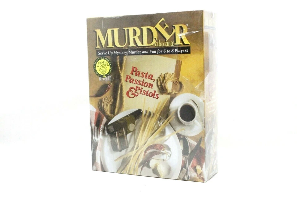 Murder a La CARTE Pasta Passion & Pistols Mystery Fun 1995 Retro Party Game