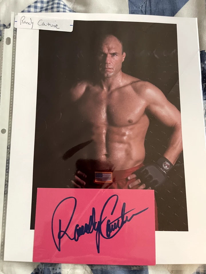 Randy Coutre signed index card w/8x10 photo UFC champion Actor - Image 1 of 1