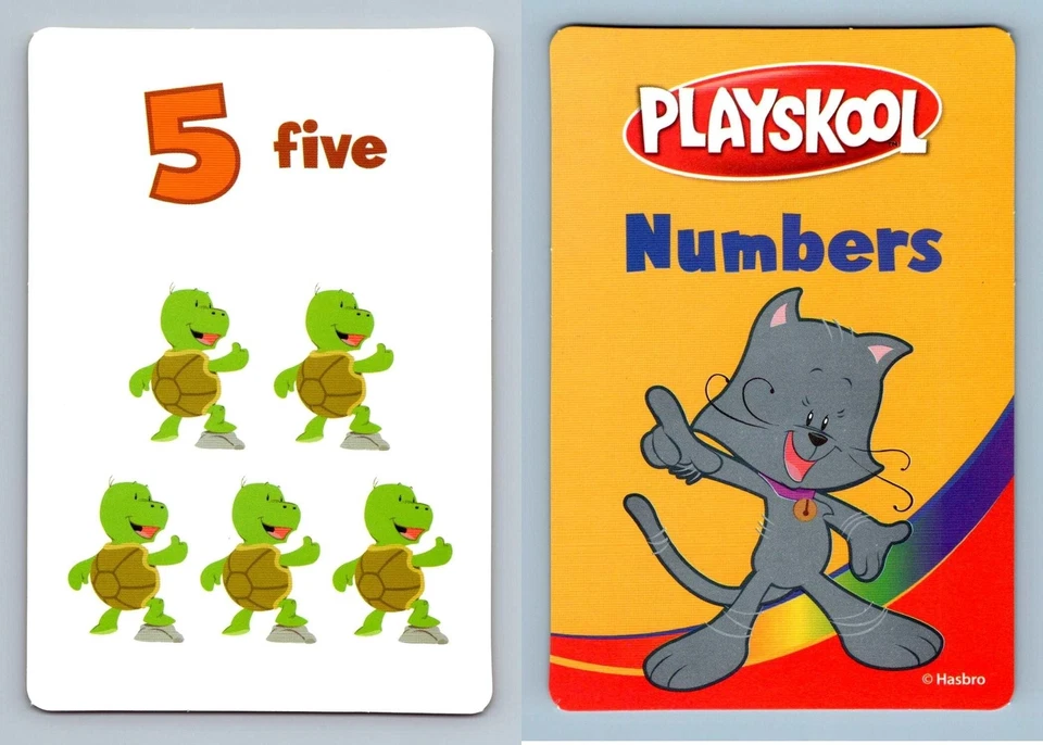 5 / Five Turtles - Numbers Math Pre K-K Flash Card - Image 1 of 1