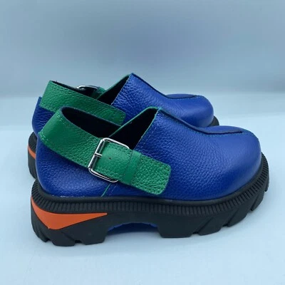 Zuecos boho E8 By Miista Ota con tirantes para mujer 36 5,5 azul verde naranja hebilla nuevos sin caja Foto 1 de 4