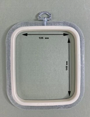 Nurge Square Rubber Hoops With Suspension, Rim Height 10mm, 125*145mm (Pearl). - Image 1 of 4