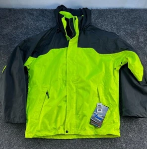 Viking Waterproof Torrent 3-In-1 Jacket Charcoal/Green L Removable Fleece Liner - Picture 1 of 12