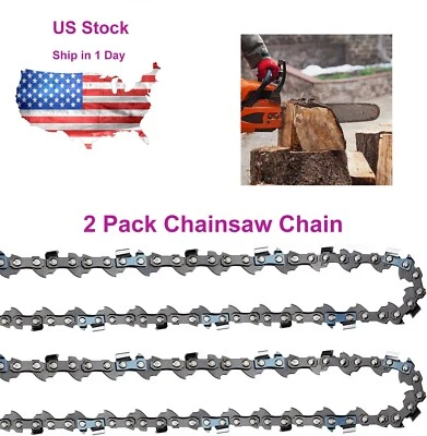 Pack of 2 Chainsaw Chain Replacement 16" 3/8" LP .043 55DL for Stihl MS170 MS180 - Image 1 of 4