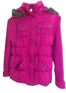 Girl's Pink Jacket Coat Size L (10,12) Holiday Editions  With Removable Hood - Picture 1 of 5