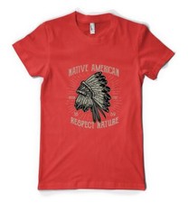 Native American Indian Chief Respect Nature History Personalised Adult T Shirt