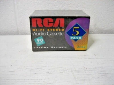RCA HI - FI casete de audio 90 minutos, paquete de 5 nuevo/sellado Foto 1 de 2