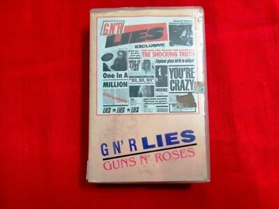 GUNS N ROSES G N R LIES RARE orig CLAMSHELL CASSETTE TAPE INDIA indian 1998 - Image 1 of 4