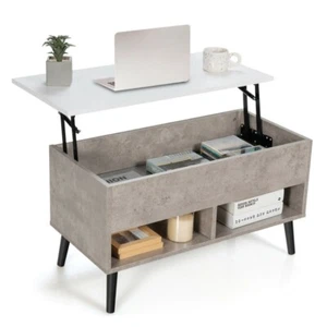 Coffee Table with 2 Open Shelves - Picture 1 of 2