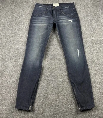 Current Elliott Women’s Jeans The Silver Lake Zip Sz 25/0 Dark Blue 27X27 Actual - Image 1 of 4