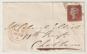 1853 *=131=* STARRED EDINBURGH NUMERAL EX CRAMOND + COBHAM CAMP CDS RRR ARRIVAL - Picture 1 of 4