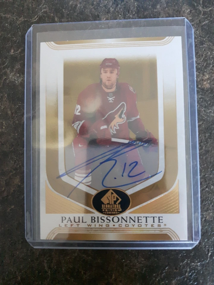 2020-21 SP Signature Edition Legends Gold Auto Paul Bissonnette Card# 162 - Image 1 of 2