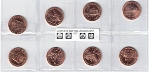 2009-P&D Lincoln Cent Set 8 Coins {BU} Lot#6 - Picture 1 of 2