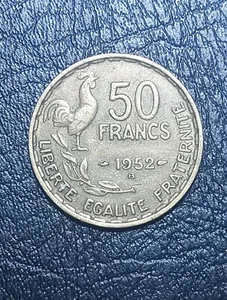 France 1952-B 50 Francs Coin - Picture 1 of 9
