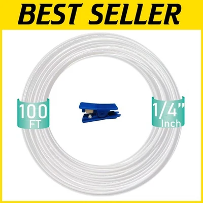 Flexible 1/4" O.D. Water Tubing Hose, 328ft NSF & BPA Free for Reverse Osmosis - Image 1 of 4