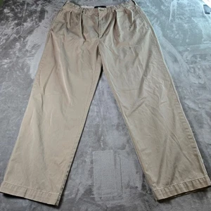 Polo Ralph Lauren Andrew Pant Men's Khaki Pleated Cotton Casual Trousers 35x30 - Picture 1 of 11