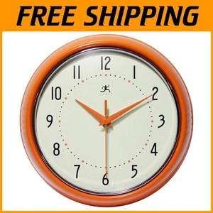 Retro Küchen Wanduhr Orange - Bild 1 von 7